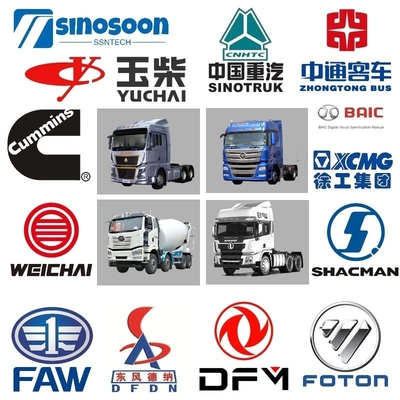 Συσκευές φορτηγών για SINOTRUK HOWO Sitrak Shacman FAW Jh6 Foton Auman Aumark Zhongtong Bus